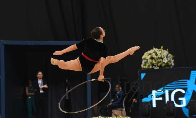 В Баку стартовал первый день соревнований Кубка мира по художественной гимнастике Азербайджан Баку 21 апреля 2023